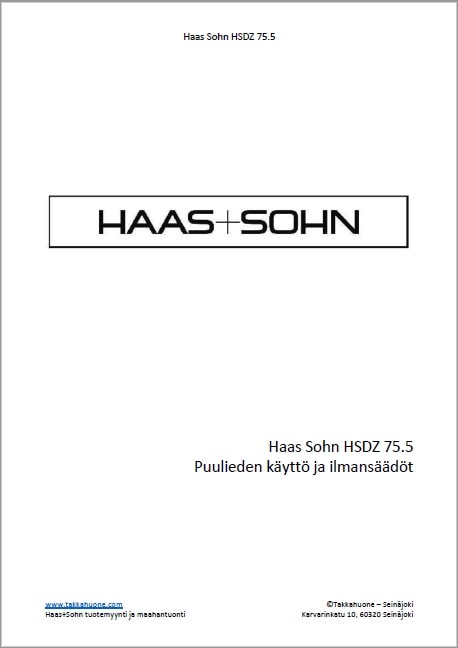 Haas+Sohn 75,5 – käyttöohje